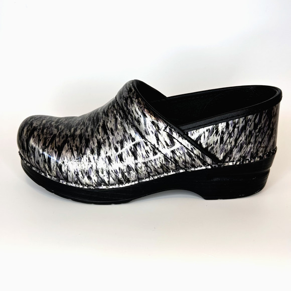 Dansko Nursing Clogs Womens 38 Black Waves Professional Workwear *no insoles* - Picture 5 of 9